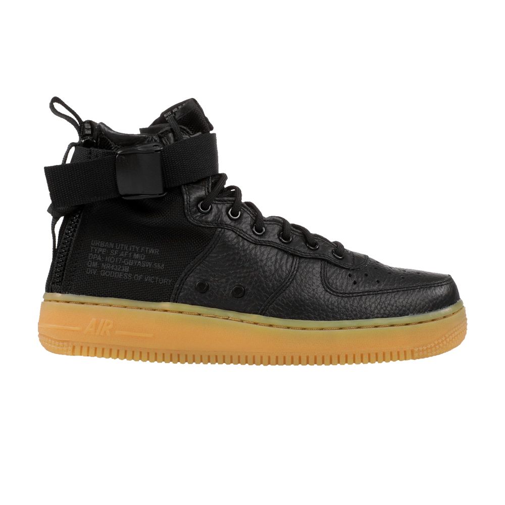 Pre-owned Nike Sf Air Force 1 Mid Gs 'black Gum' | Kid's Size 5.5