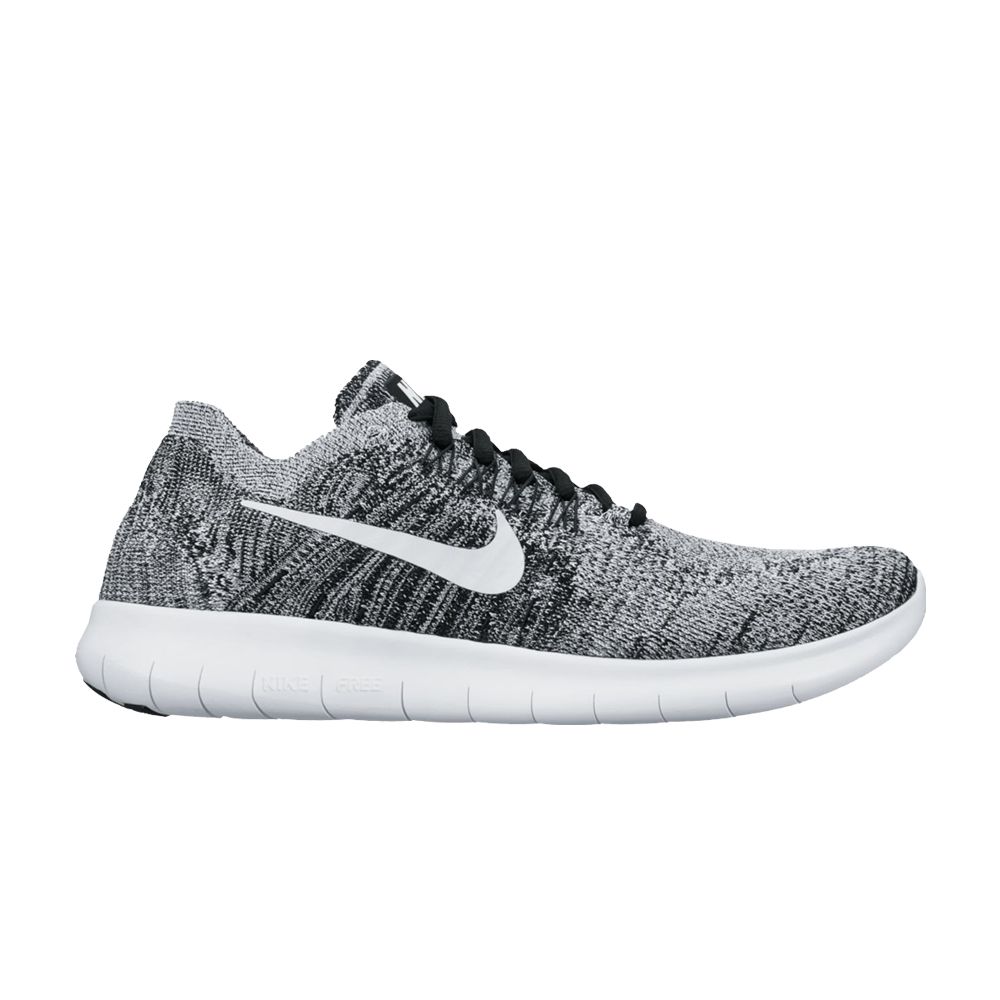 Nike Wmns Free RN Flyknit 'Black White' | Grey | Women's Size 9.5