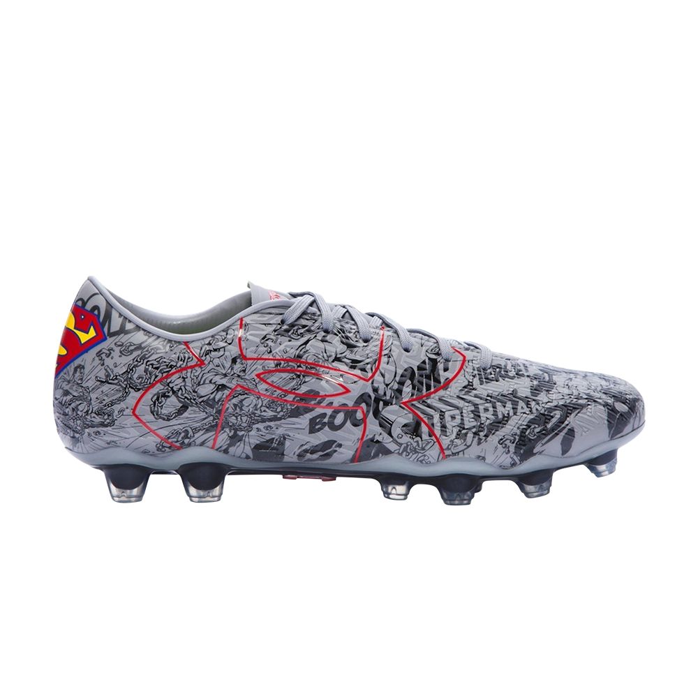 Pre-owned Under Armour Clutchfit Force 2.0 Ae Fg 'superman' Soccer Cleat | Grey | Men's Size 9.5 In Gray
