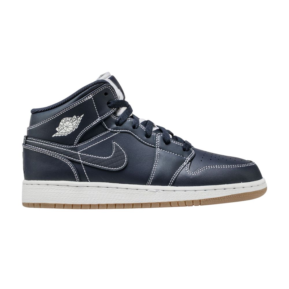 Air Jordan 1 Retro Mid GS 'Obsidian' | Blue | Kid's Size 4.5 - 554725-402