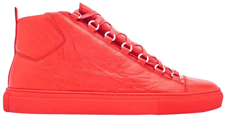 Red balenciaga high tops discount