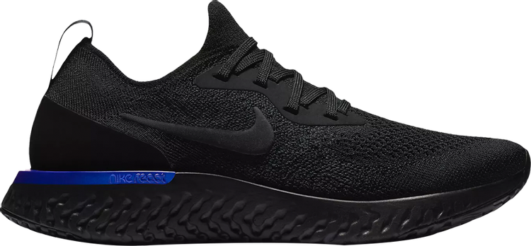 Wmns Epic React Flyknit Black Racer Blue