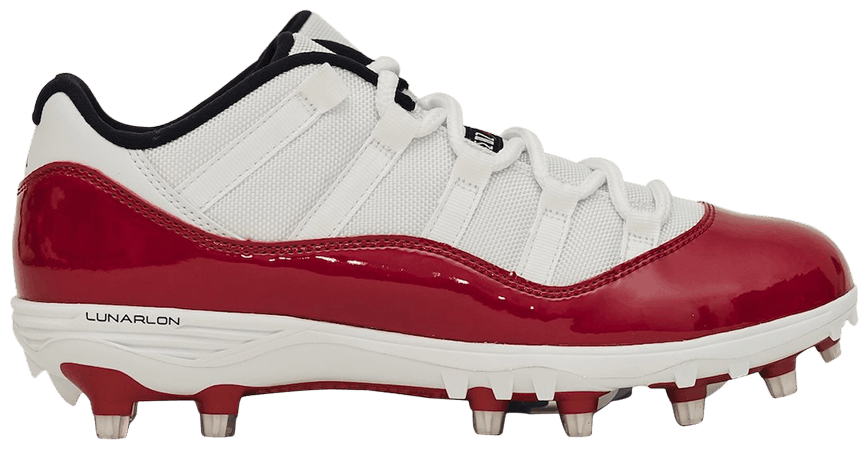jordan 11 cleats red