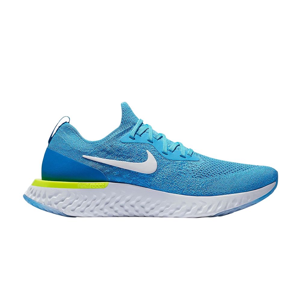 Nike Epic React Flyknit 'Blue Glow' | Men's Size 9.5 - AQ0067-401