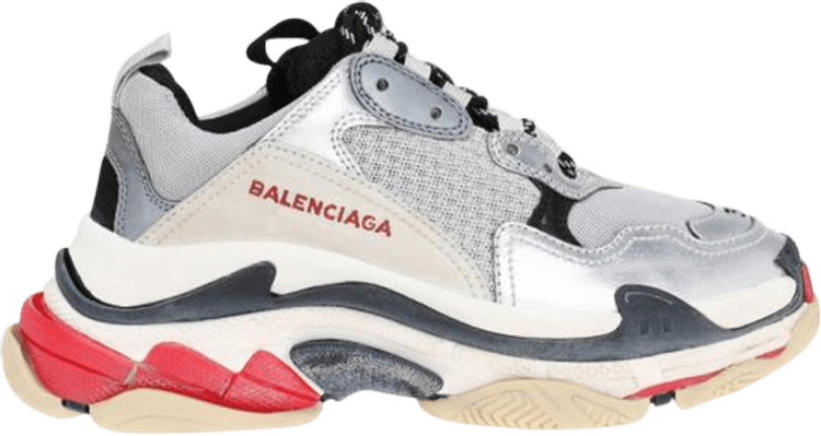 Balenciaga Wmns Triple S Sneaker 'Silver Black Red'