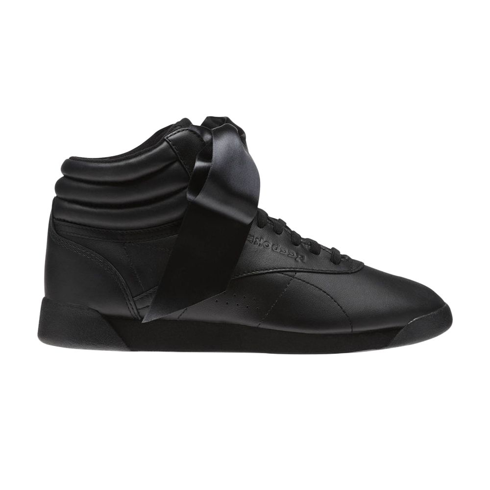 Reebok Wmns Freestyle Hi Satin Bow | Black | Women's Size 5