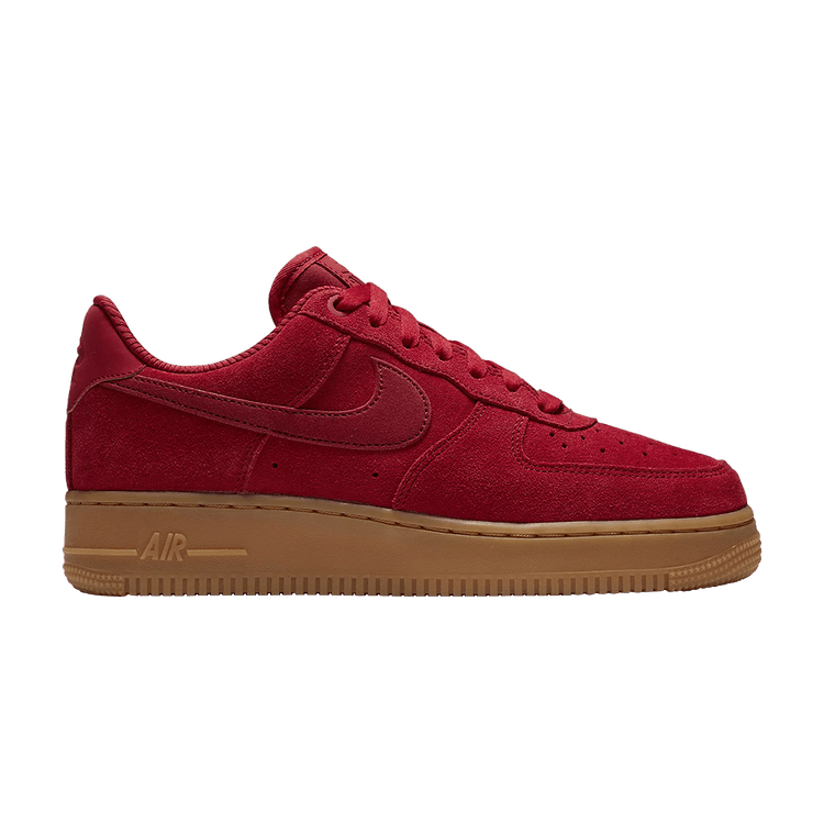 Red suede air force 1 gum bottom shop