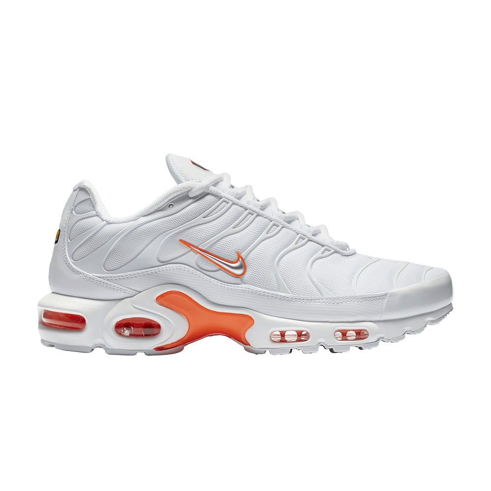 white tns with orange tick