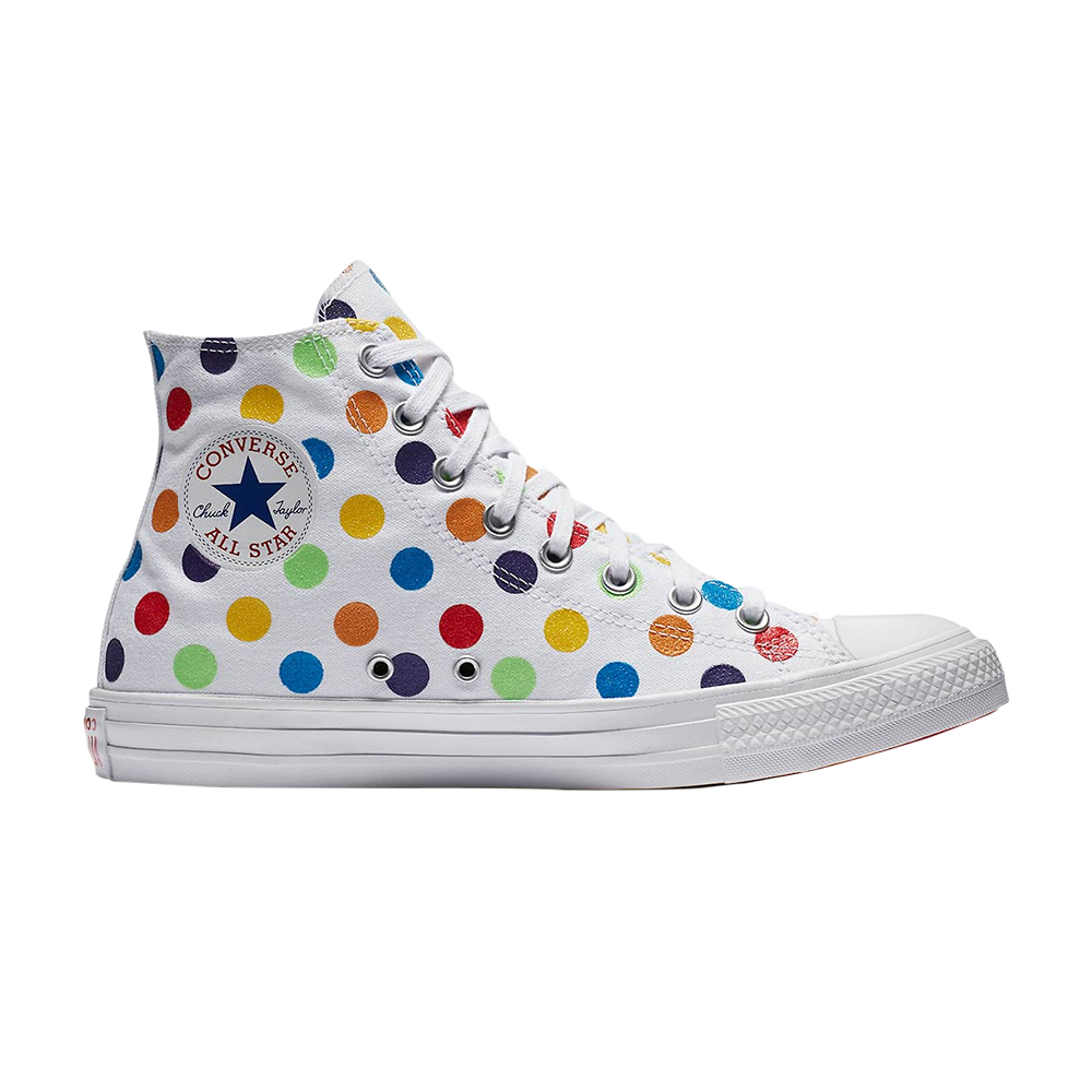 Pre-owned Converse Miley Cyrus X Chuck Taylor All Star Hi 'pride' In White