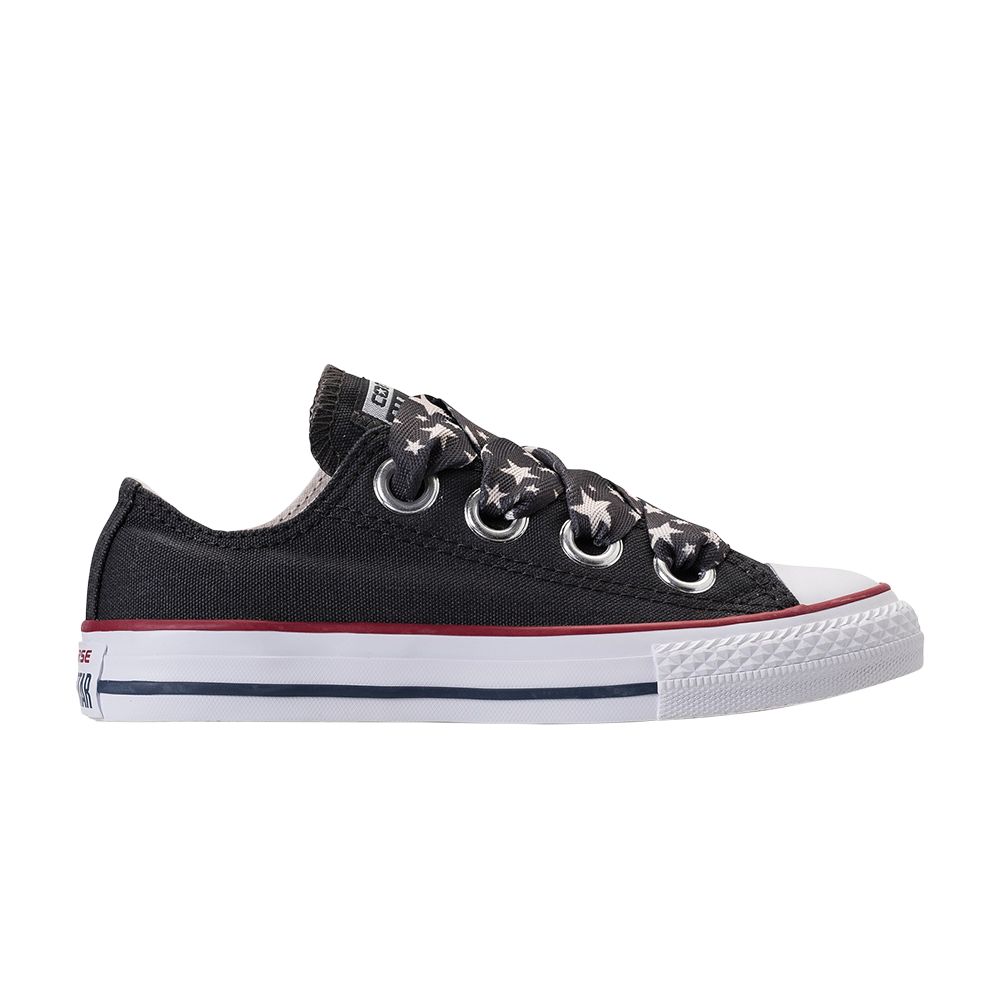 Pre-owned Converse Chuck Taylor All Star Big Eyelets Ox Gs 'almost Black' | Kid's Size 10.5