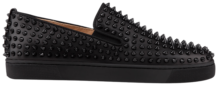 Buy Christian Louboutin Roller Boat Flat Spikes 'Black Buy Christian Louboutin Roller Boat Flat Spikes 'Black