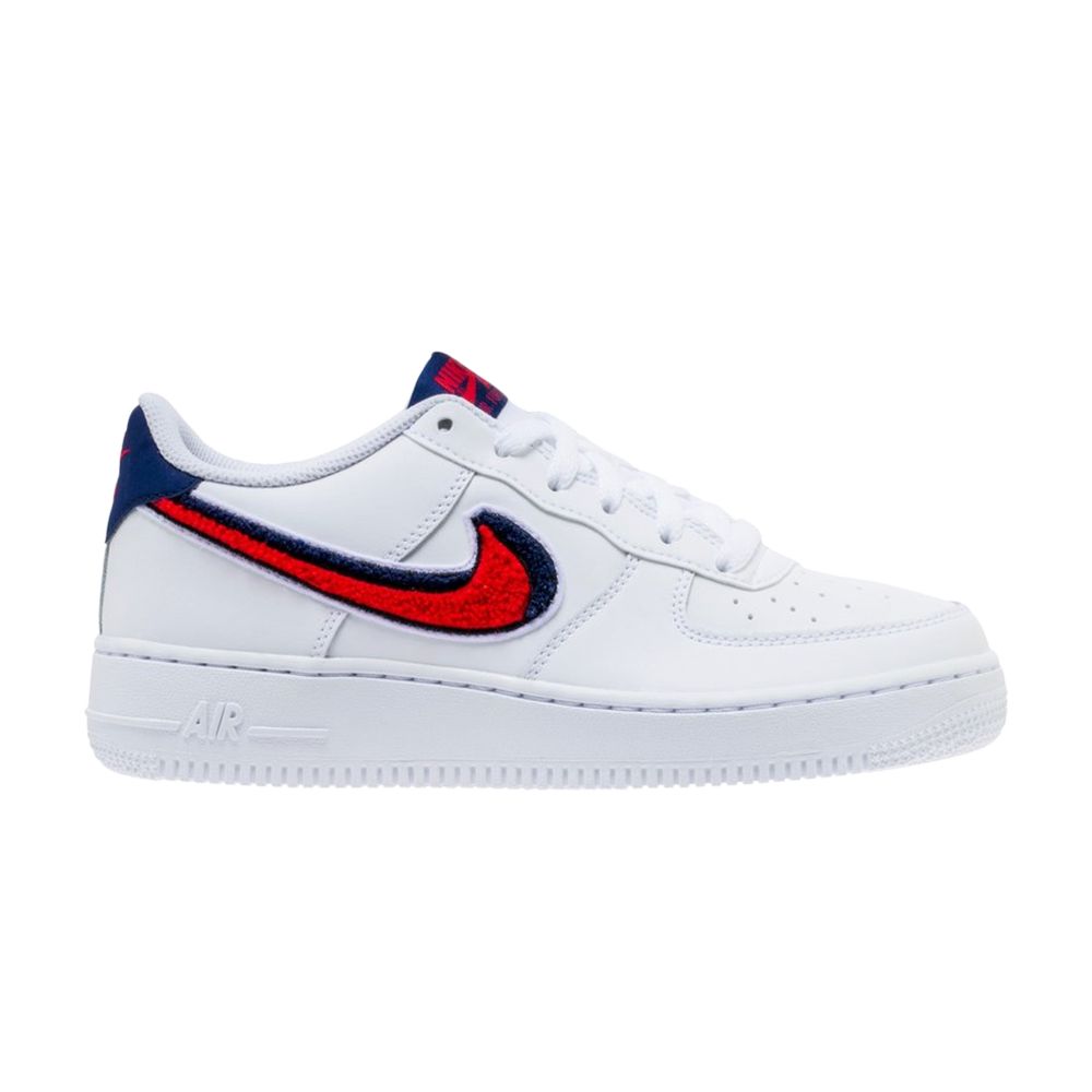 Nike Air Force 1 LV8 GS 'Chenille Swoosh' | White | Kid's Size 4.5