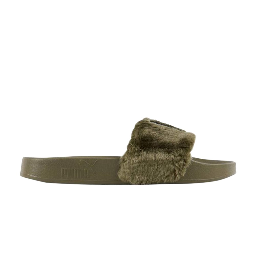 Puma Fenty x Wmns Fur Slide 'Burnt Olive' | Green | Women's Size 8.5