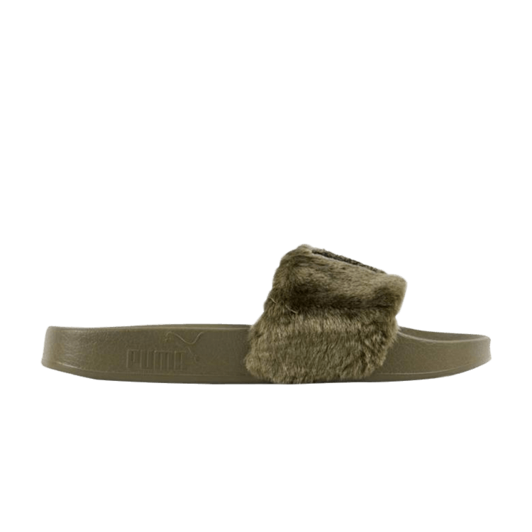 Fenty slides olive green sale