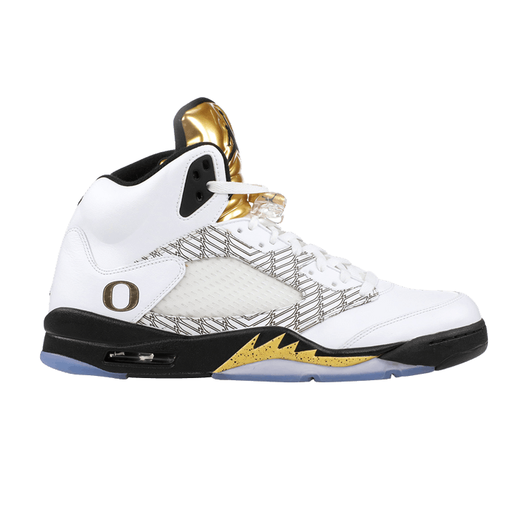 Buy Air Jordan 5 Retro PE Oregon Ducks Olympic Gold 136027 133A GOAT