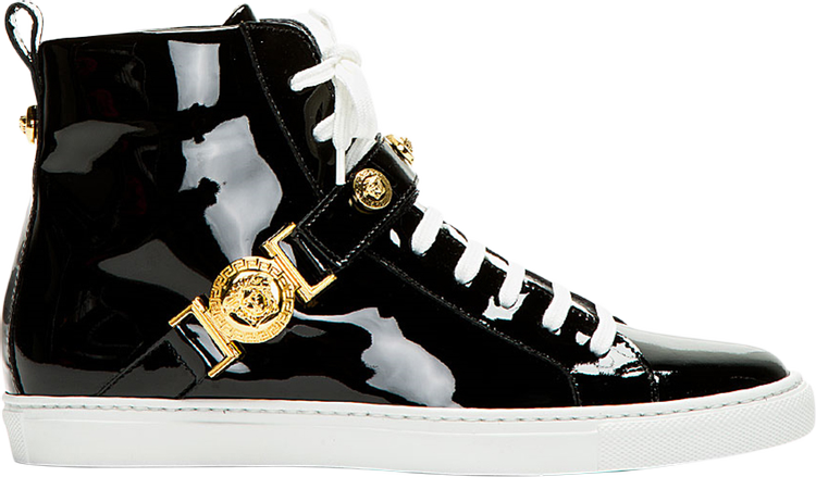 Versace Patent Leather High Top Sneaker