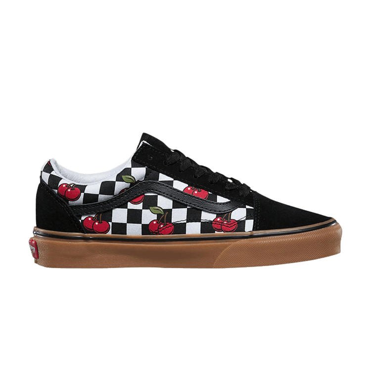 Cherry checkered vans slip on 2025