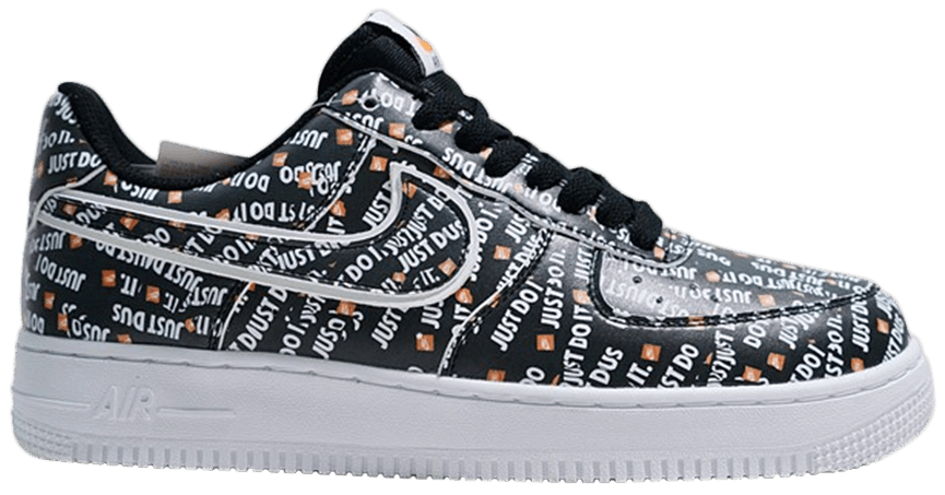 black just do it air force 1