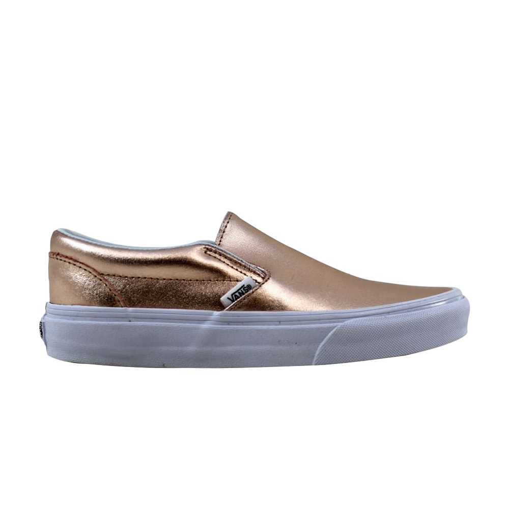 Pre-owned Vans Classic Slip-on 'metallic Leather' In Gold