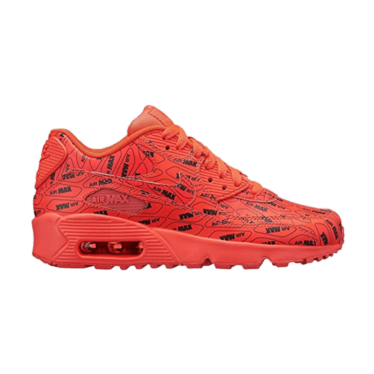 Size 5.0 Air Max 90 SE GS All Over Logo