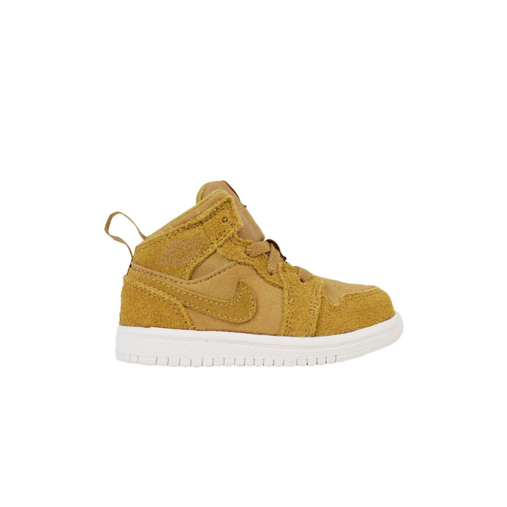Pre-owned Air Jordan 1 Retro Mid Bt 'wheat' | Brown | Infant Size 4