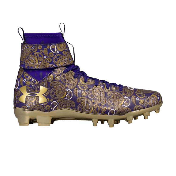 Purple and gold football cleats store
