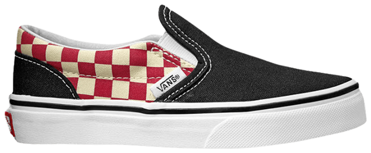 Vans Classic Slip On Kids Red Checkerboard