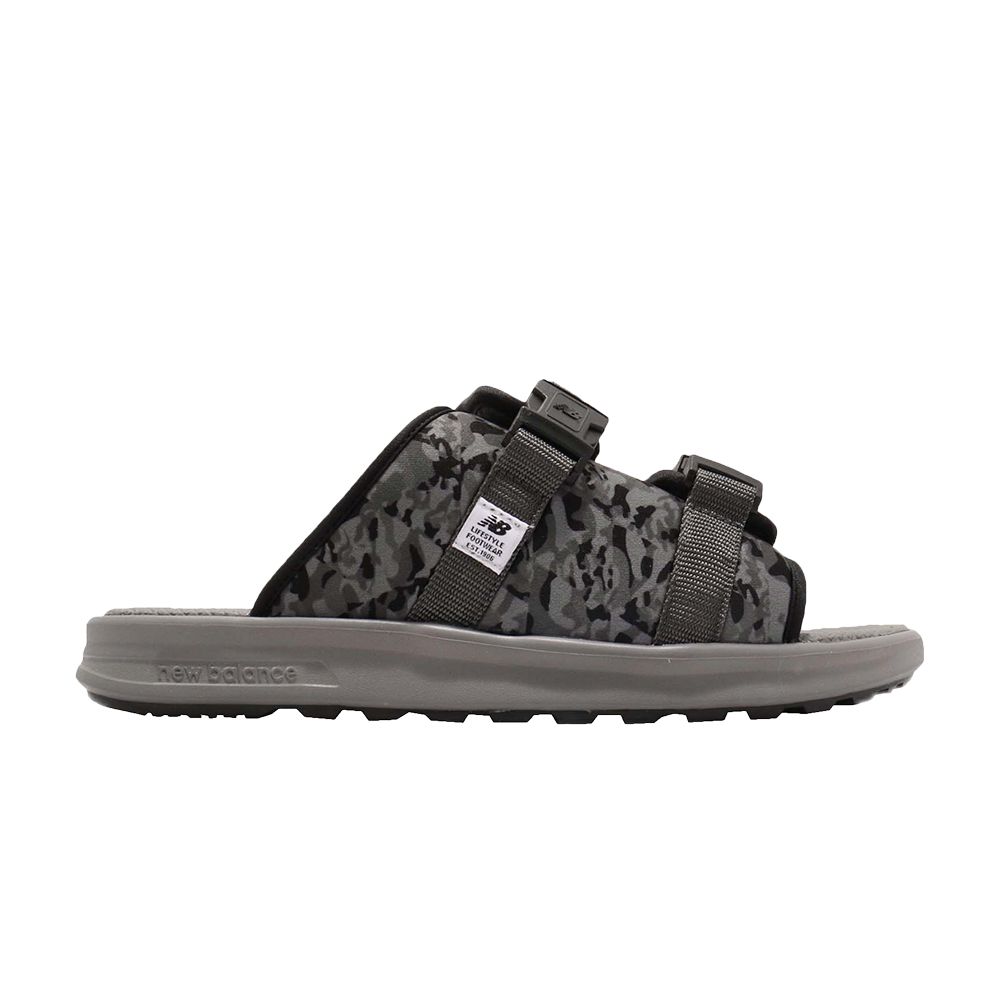 Pre-owned New Balance Camo Sandal In Black