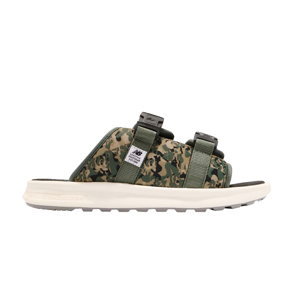 Pre-owned New Balance Camo Sandal In Green
