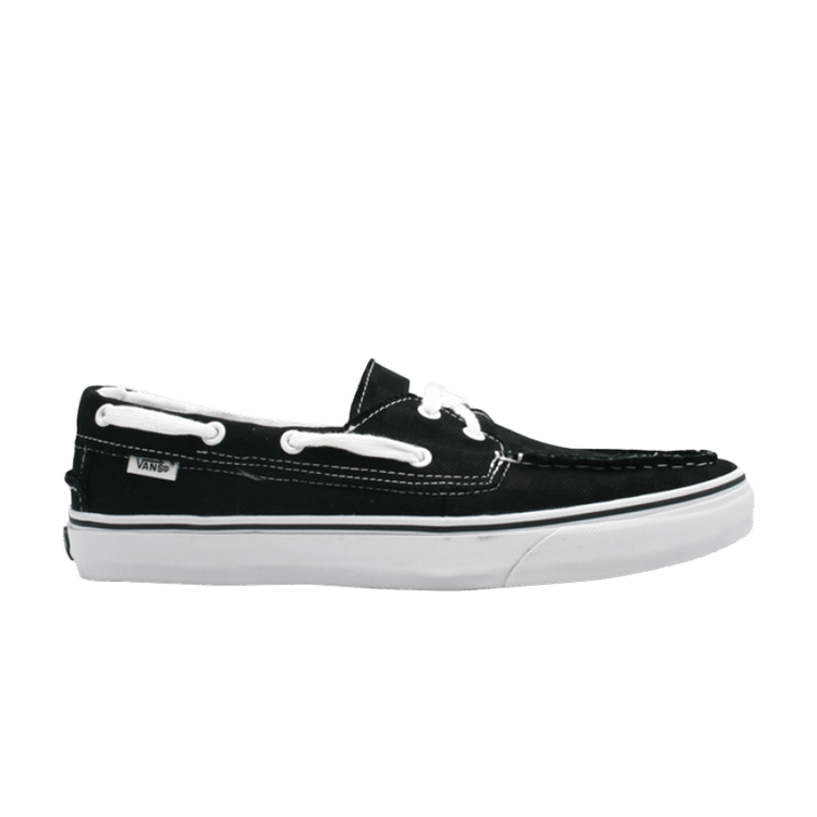 Vans zapato del barco black and white discount