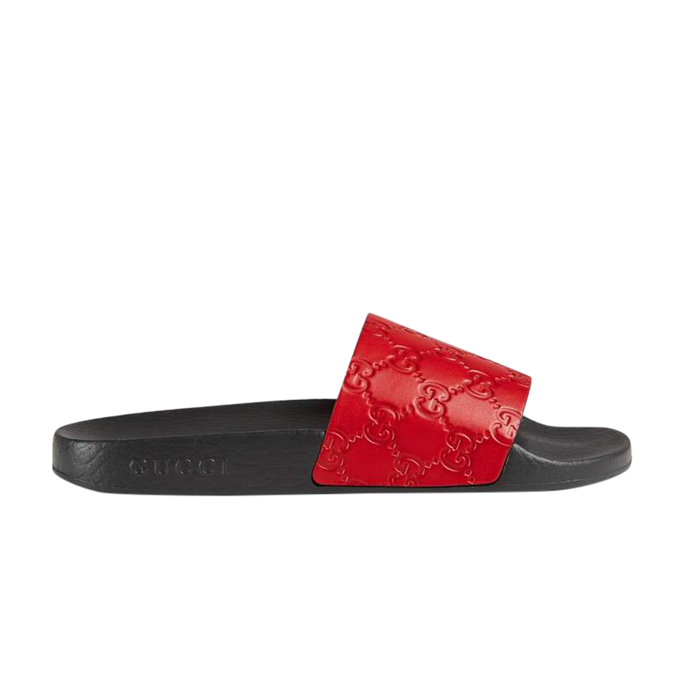 hibiscus red gucci slides