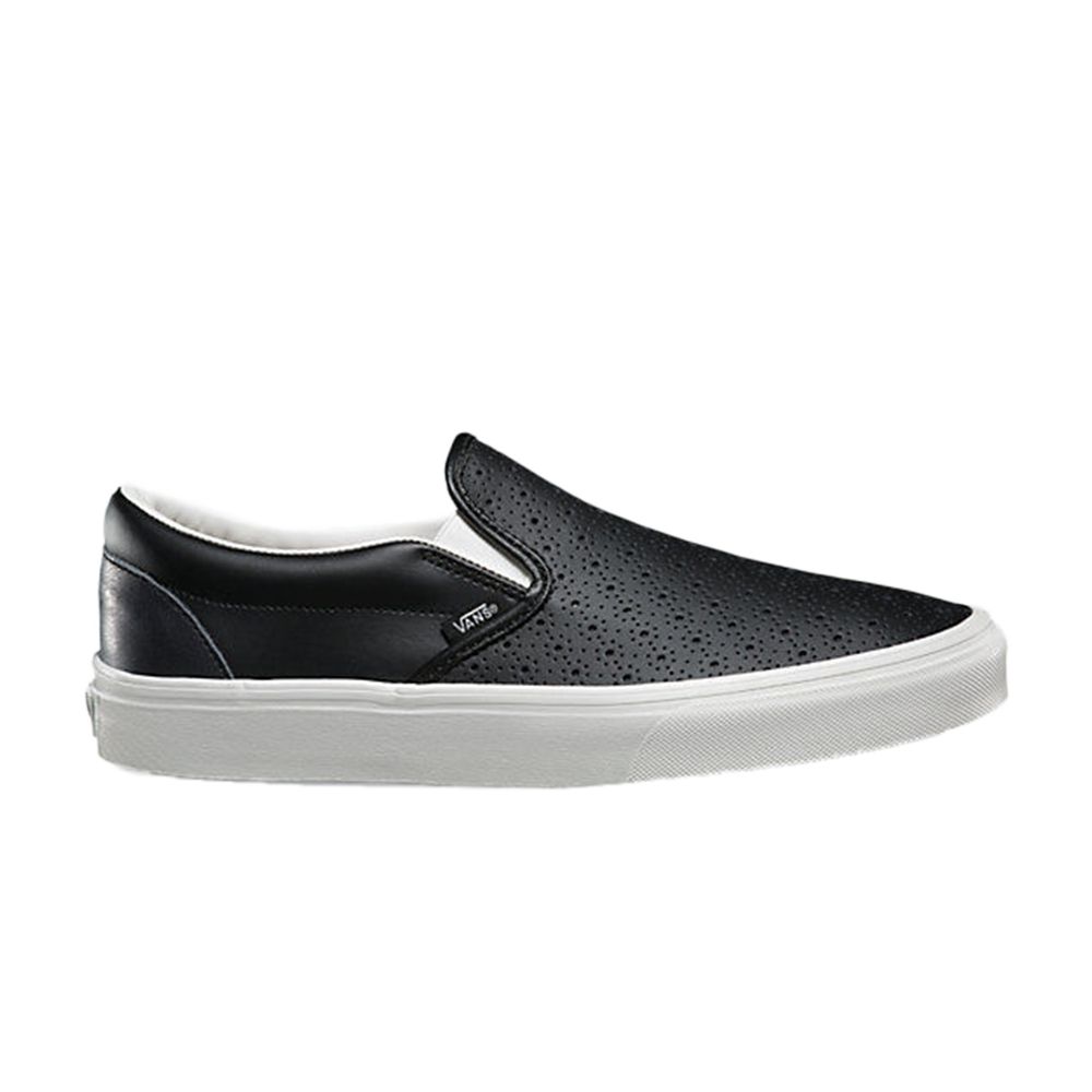Vans Classic Slip-On Perforated Leather | Black | Men's Size 11.5 - VN0A38F7KVJ