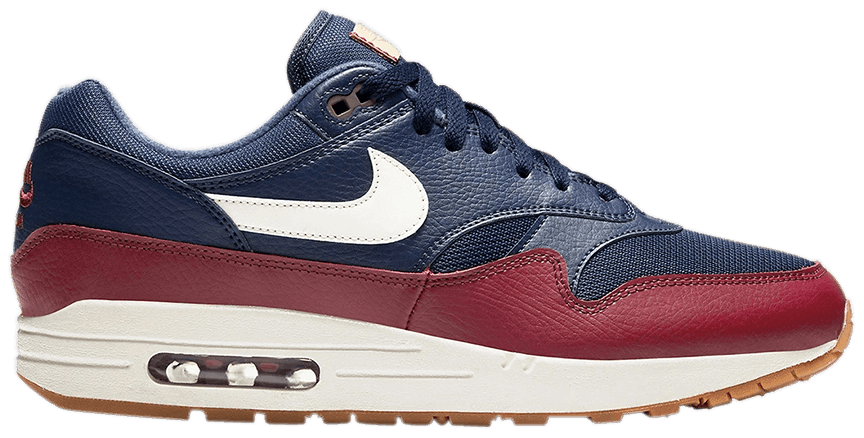 air max 1 navy team red