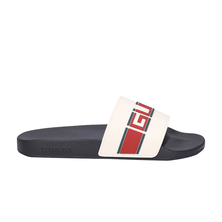 Buy Gucci Stripe Rubber Slide Sandal White Red Green 522884 JC200 9566 GOAT AU