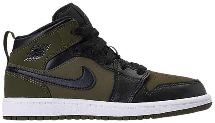 Air jordan 1 store mid olive canvas