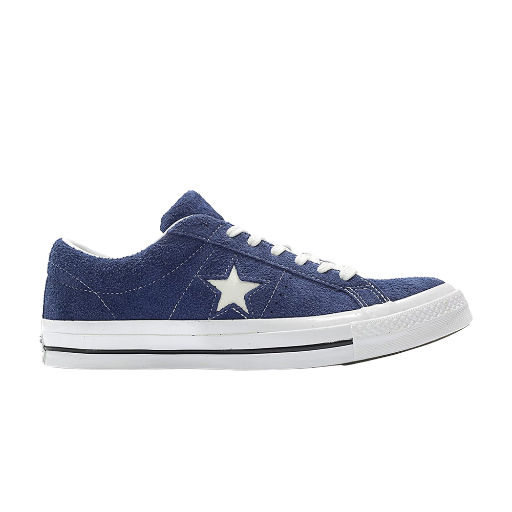 navy blue one star converse