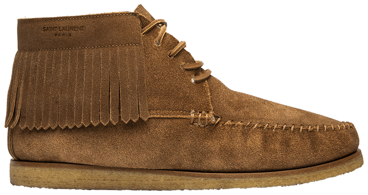 Saint Laurent Shearling Fringe Moccasin