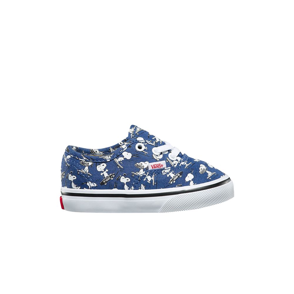 Pre-owned Vans Peanuts X Authentic Toddler 'snoopy Skating' | Blue | Infant Size 9.5