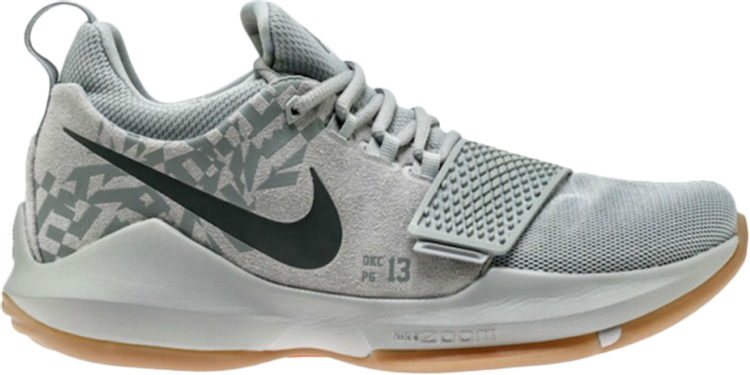 Nike Paul George OKC Zoom PG 13 Basketball Shoes Wolf Gray 878627-009  Men's Sz 8