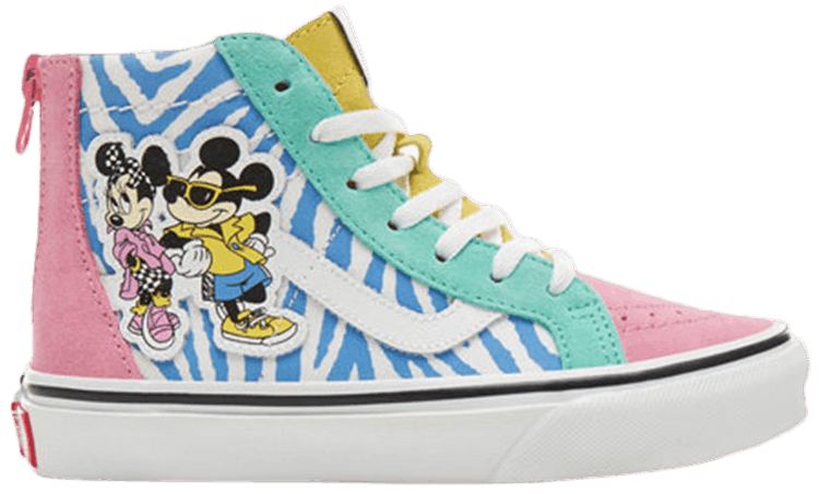 Disney x Vans Sk8 Hi Zip Kids 80s Mickey