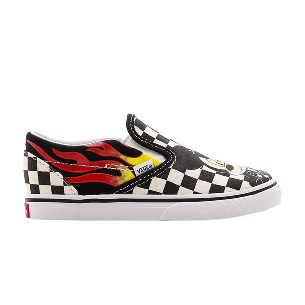 Pre-owned Vans Disney X  Slip-on Kids 'mickey & Minnie' | Black | Kid's Size 3.5