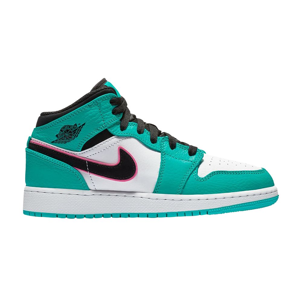 Pre-owned Air Jordan 1 Mid Se Gs 'south Beach' | Green | Kid's Size 4.5