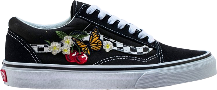 Vans - Old Skool Shoes | Black (Floral Checkerboard)