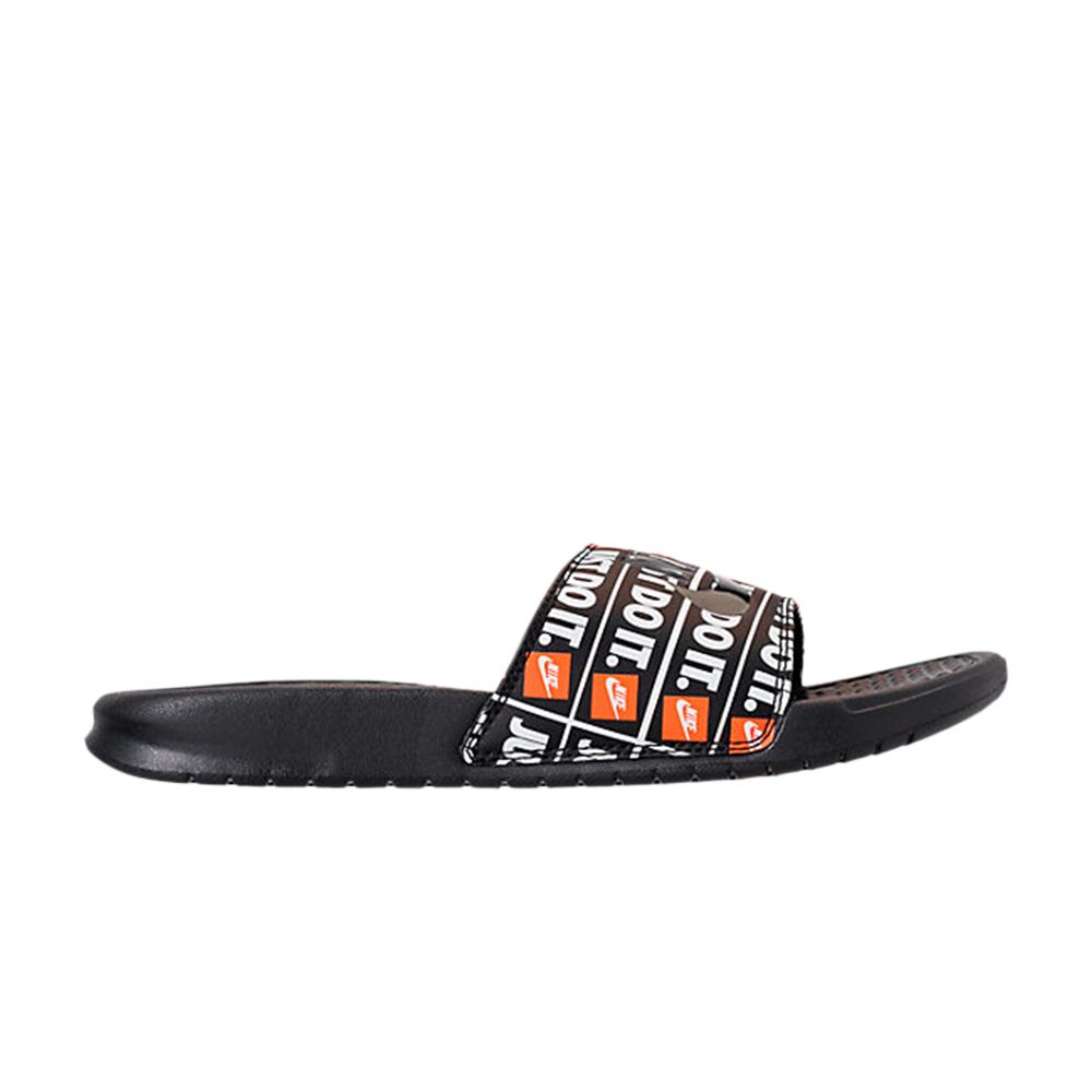 Nike Benassi Print 'Just Do It' | Black | Men's Size 6