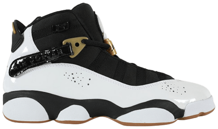 Air jordan 6 on sale rings black and gold