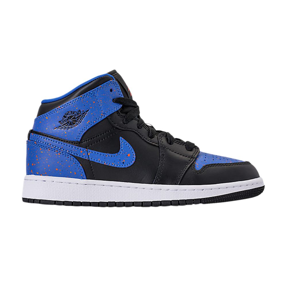 Air Jordan 1 Mid GS 'Paint Splatter' | Blue | Kid's Size 3.5