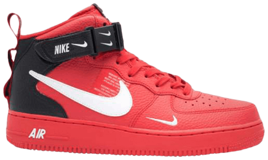 air force 1 overbranding red