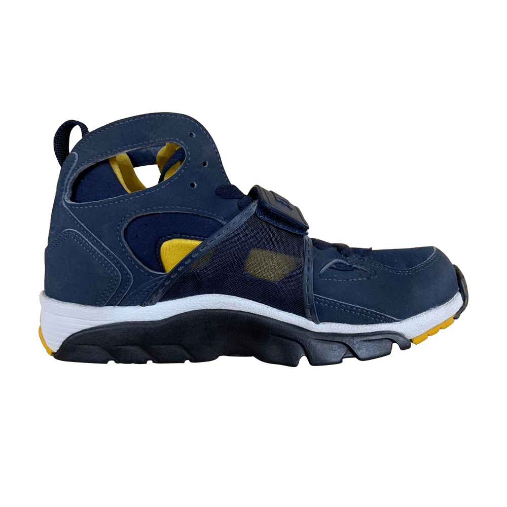 nike huarache navy blue and yellow