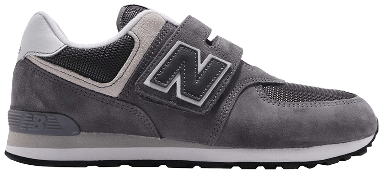 New Balance 574 Strap Kids Wide Grey