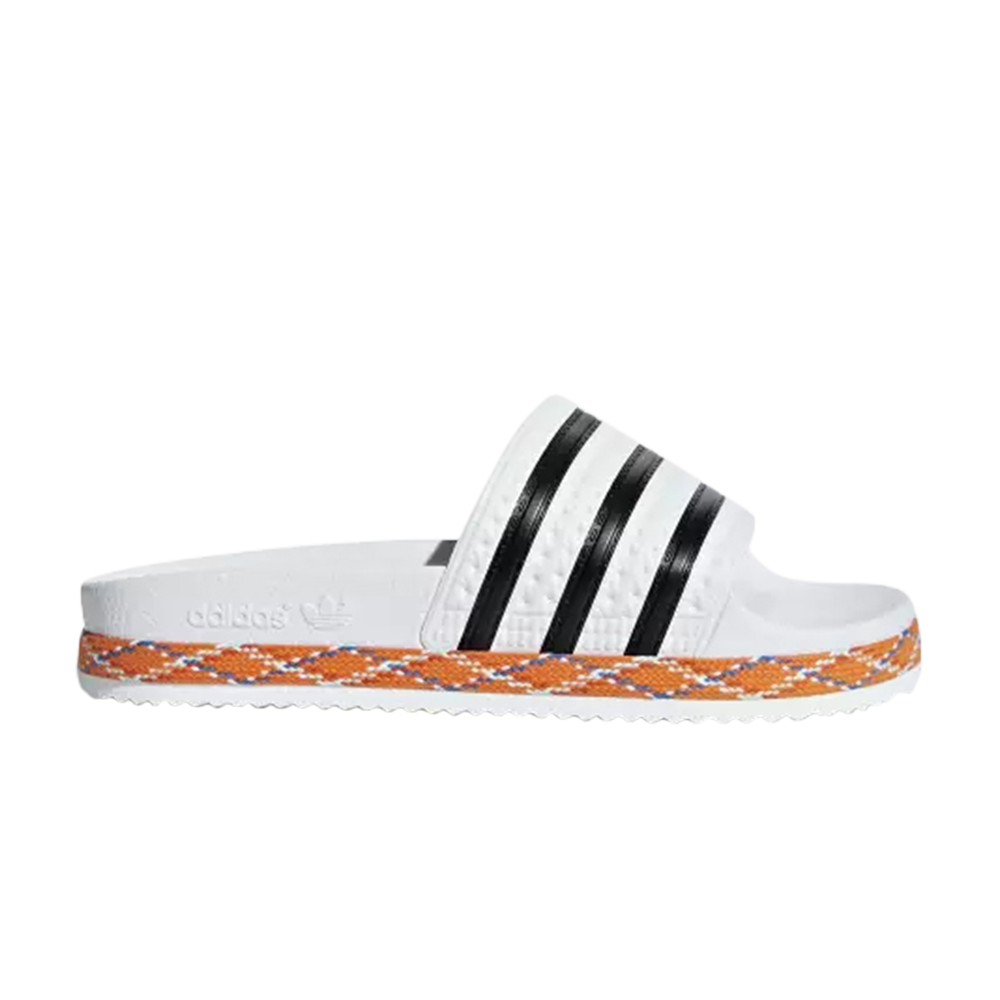 Pre-owned Adidas Originals Wmns Adilette Slides 'new Bold' In White